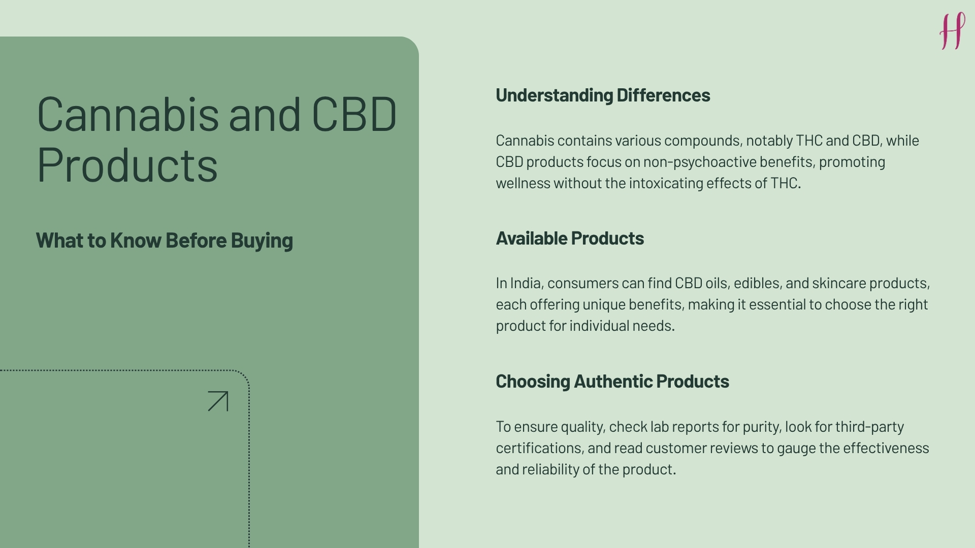 Cannabis and CBD Products